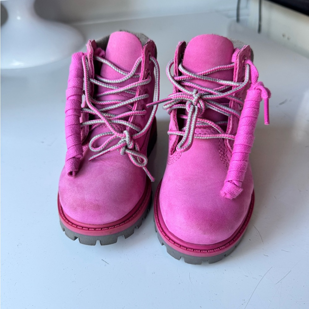 Timberland Kids Pink Boots